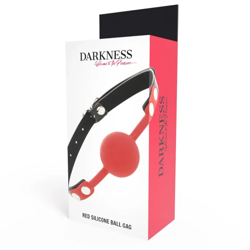 DARKNESS - Mordaza  Silicona Rojo - Imagen 5