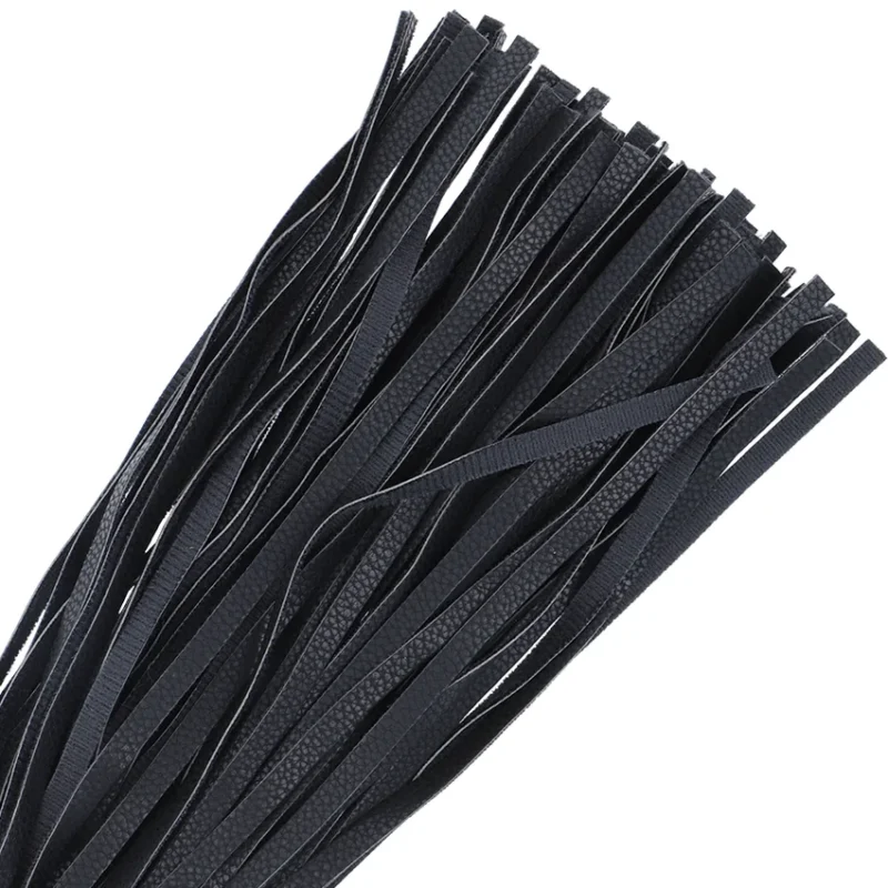 DARKNESS - Látigo Bondage Negro 42cm Leather - Imagen 3