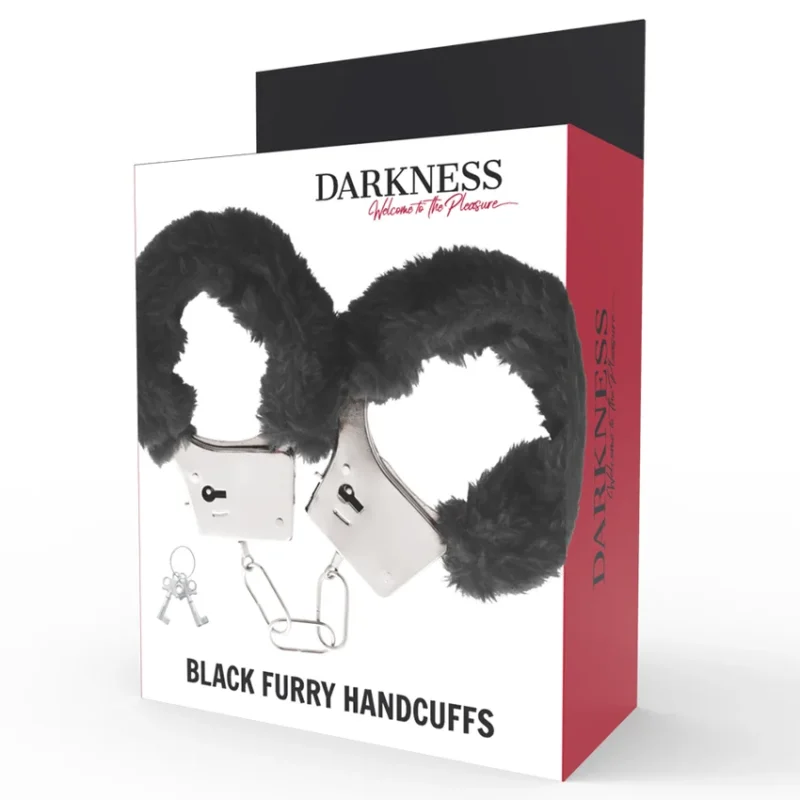 DARKNESS - Esposas Metal Forradas Negro - Imagen 4