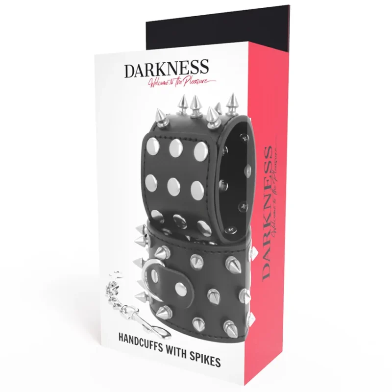 DARKNESS - Skulls And Bones Esposas Con Pinchos Negro - Imagen 7
