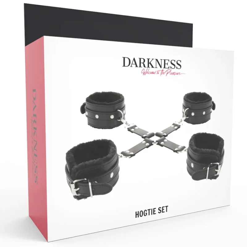 DARKNESS - Esposas De Cuero Para Pies Y Manos Negro - Imagen 10