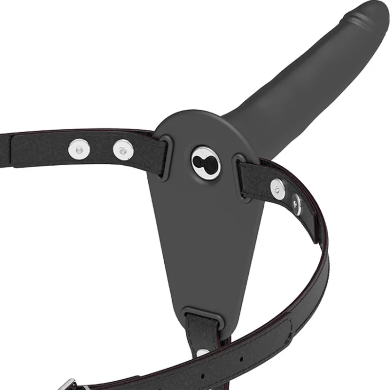 FETISH SUBMISSIVE HARNESS - Vibrador Silicona Negro 15 Cm - Imagen 3
