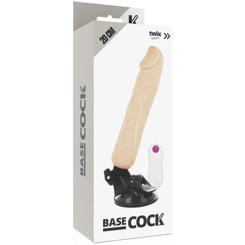 BASECOCK - Vibrador Realistico Control Remoto Natural 20 Cm -O- 4 Cm- - Imagen 5
