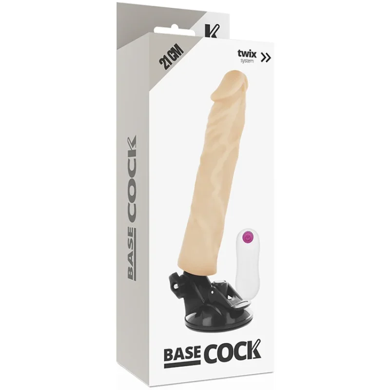 BASECOCK - Vibrador Realistico Control Remoto Natural 21 Cm -O- 4 Cm- - Imagen 5
