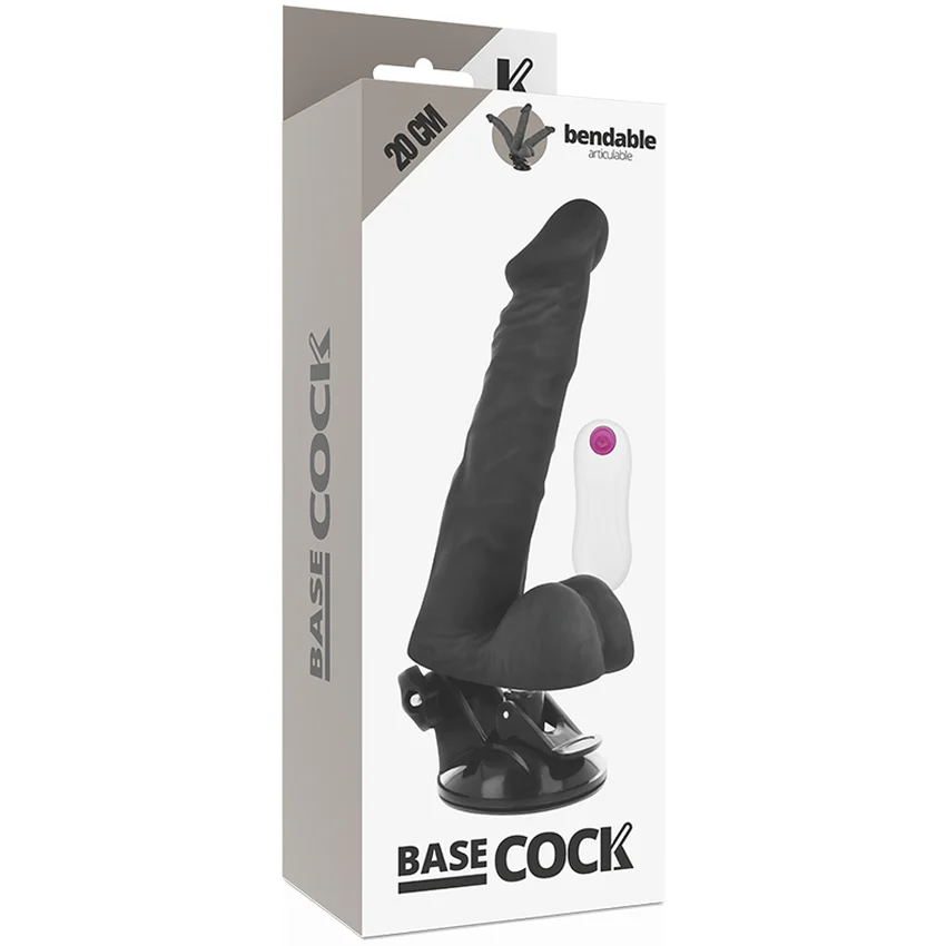 BASECOCK - Vibrador Articulable Control Remoto Negro 20 Cm -O- 4.5 Cm- - Imagen 6