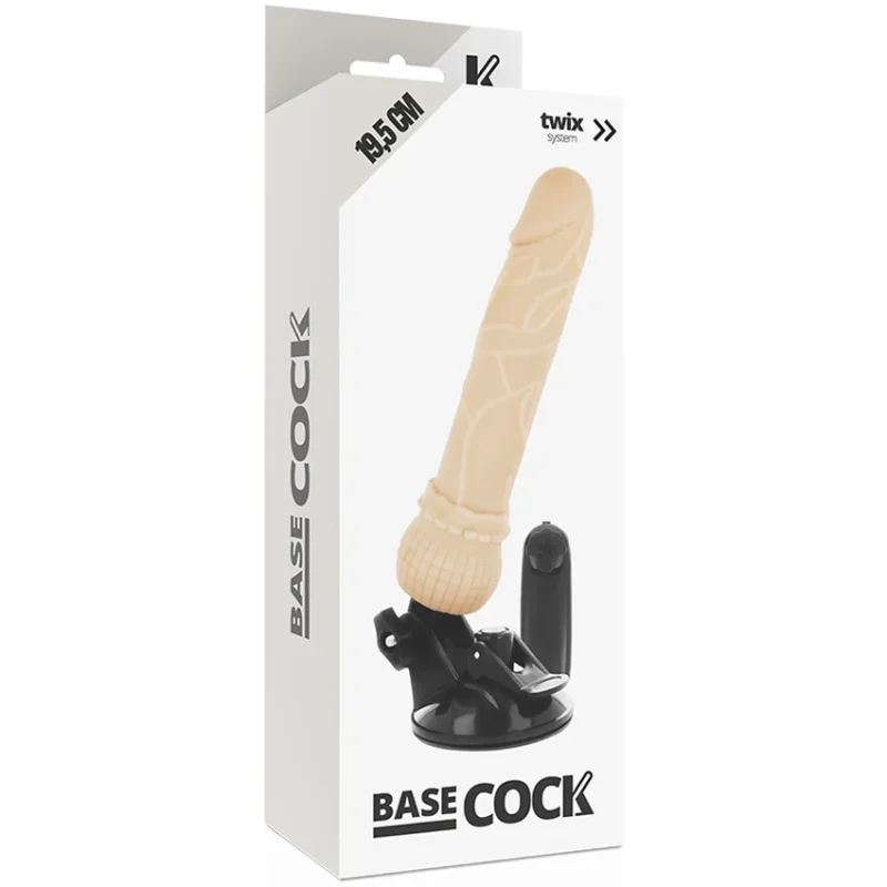 BASECOCK - Vibrador Realistico Control Remoto Natural 19.5 Cm -O- 4 Cm- - Imagen 5