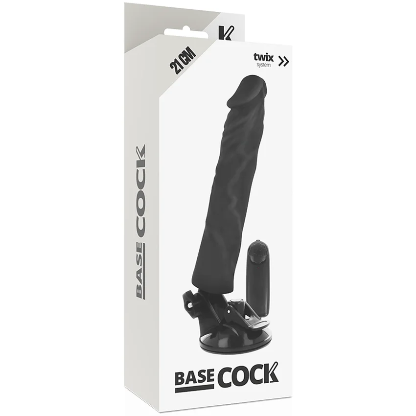 BASECOCK - Vibrador Realistico Control Remoto Negro 21 Cm -O- 4 Cm- - Imagen 5