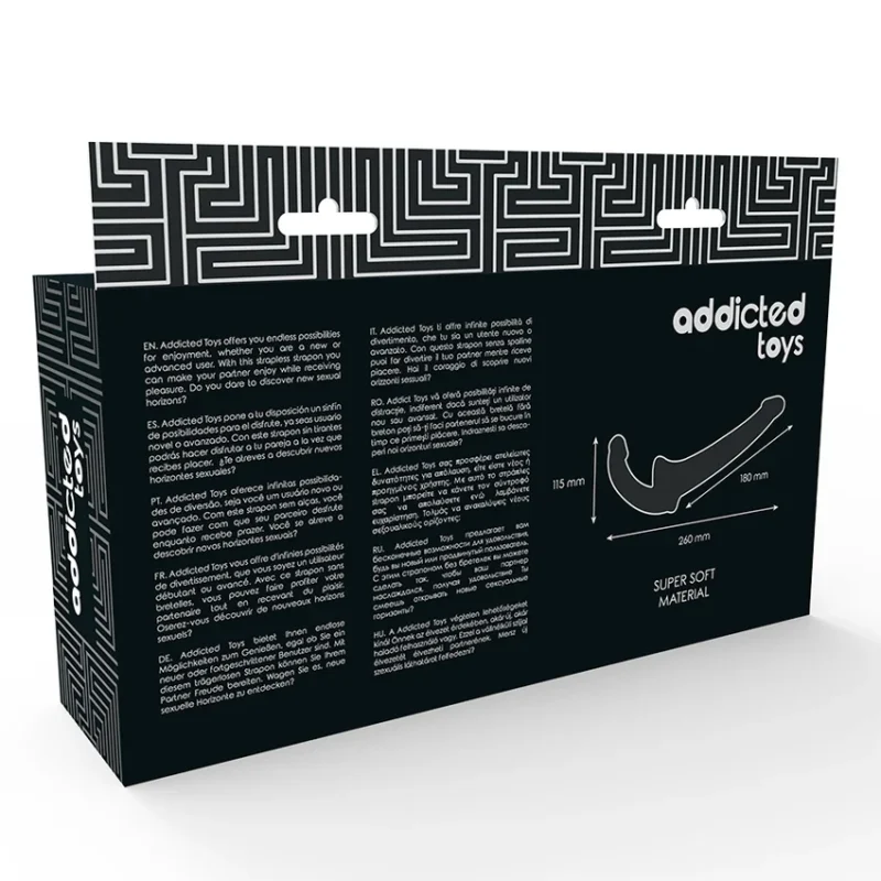 ADDICTED TOYS - Dildo Con Arnés Sin Sujección Negro - Imagen 7