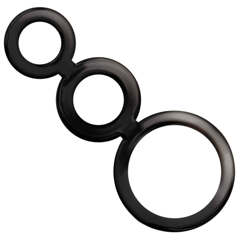 ADDICTED TOYS - Set Anillos Pene Y Testiculos - Ahumado-- - Imagen 3