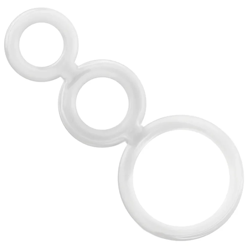 ADDICTED TOYS - Set Anillos Pene Y Testiculos Clear - Imagen 3