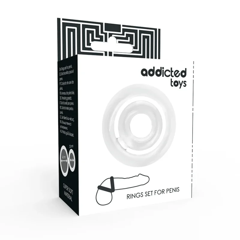 ADDICTED TOYS - Potenz Set Anillos Pene Clear - Imagen 5