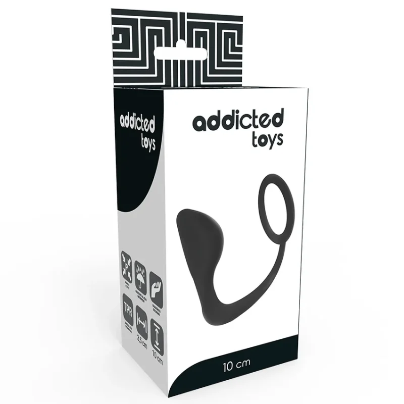 ADDICTED TOYS - Plug Anal Con Anillo Pene Negro - Imagen 5