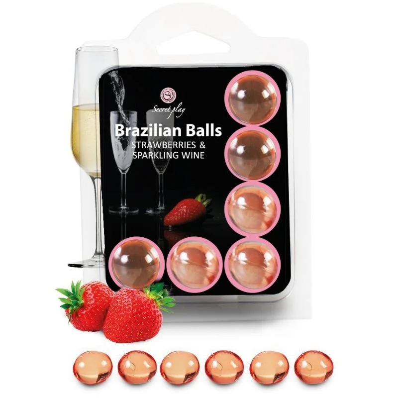 SECRETPLAY - Set 6 Brazilians Balls Fresas Con Cava