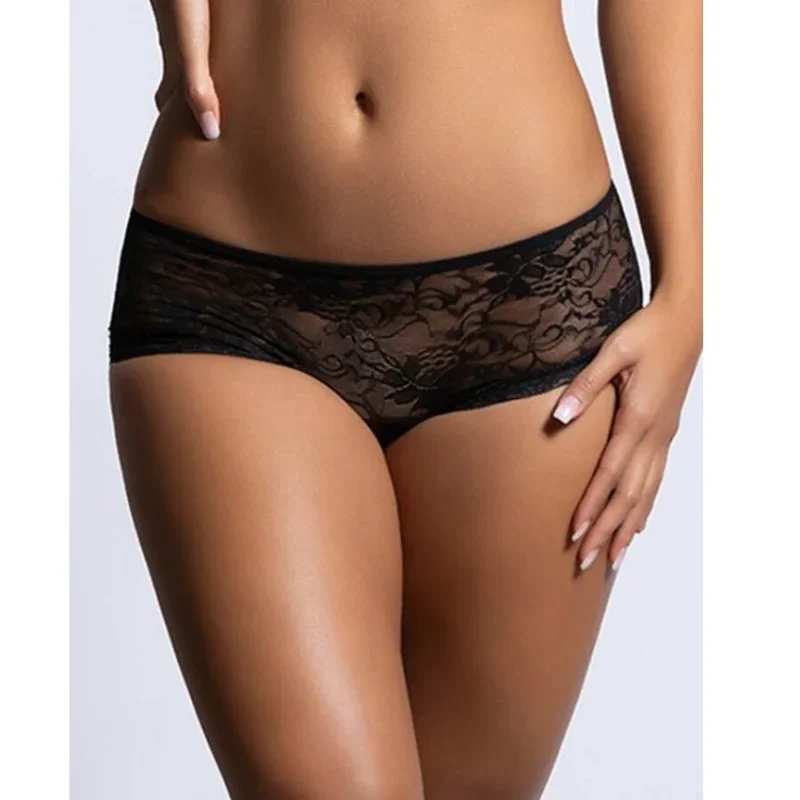 QUEEN LINGERIE - Panties De Encaje Floral Abertura Trasera S/M - Imagen 3