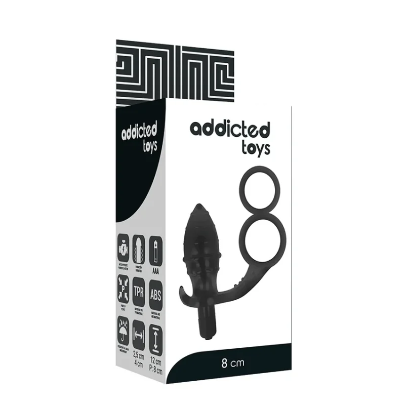 ADDICTED TOYS - Plug Anal Con Anilla Doble Negro - Imagen 6