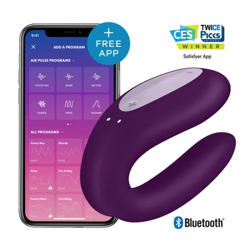 SATISFYER - Double Joy Con App Morado