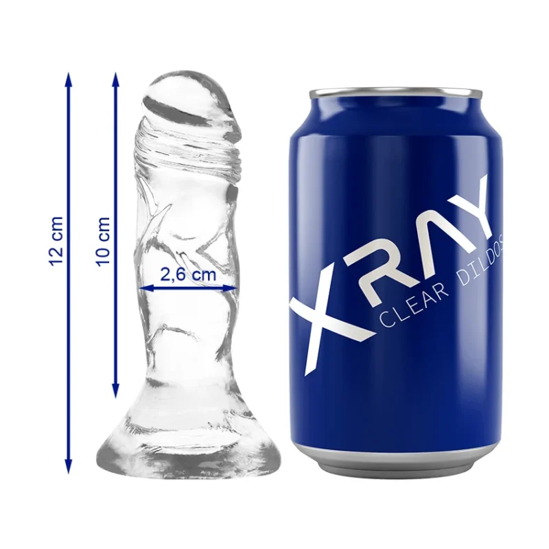 X RAY - Clear Dildo Transparente 12 Cm -O- 2.6 Cm-