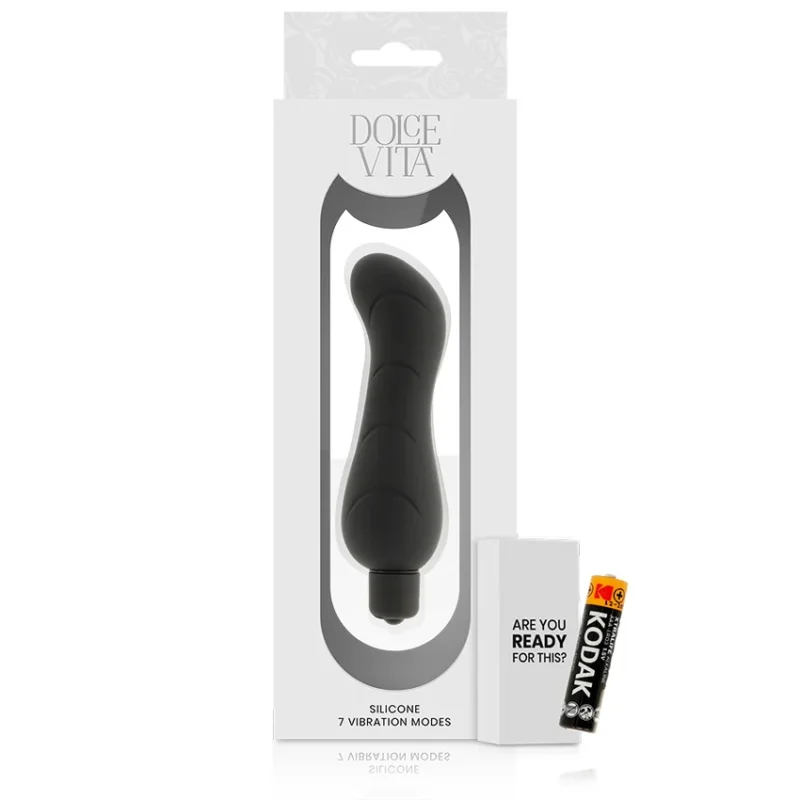 DOLCE VITA - G-Spot Vibrador Silicona Negro-- - Imagen 6