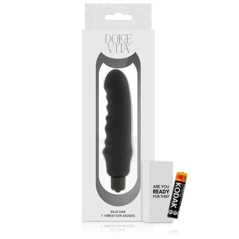 DOLCE VITA - Genius Vibrador Silicona Negro - Imagen 6