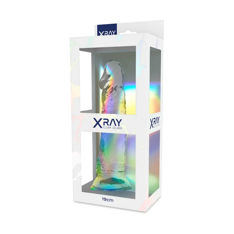 X RAY - Clear Dildo Transparente 19 Cm -O- 4 Cm- - Imagen 8