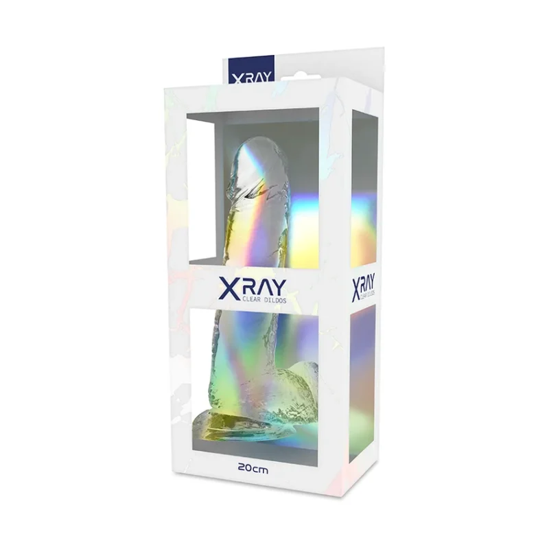 X RAY - Clear Dildo Realista Transparente 20 Cm -O- 4.5 Cm- - Imagen 8