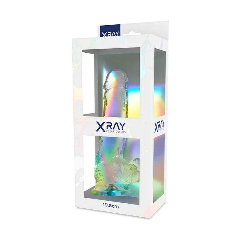 X RAY - Clear Dildo Realista Transparente 18.5 Cm -O- 3.8 Cm- - Imagen 8
