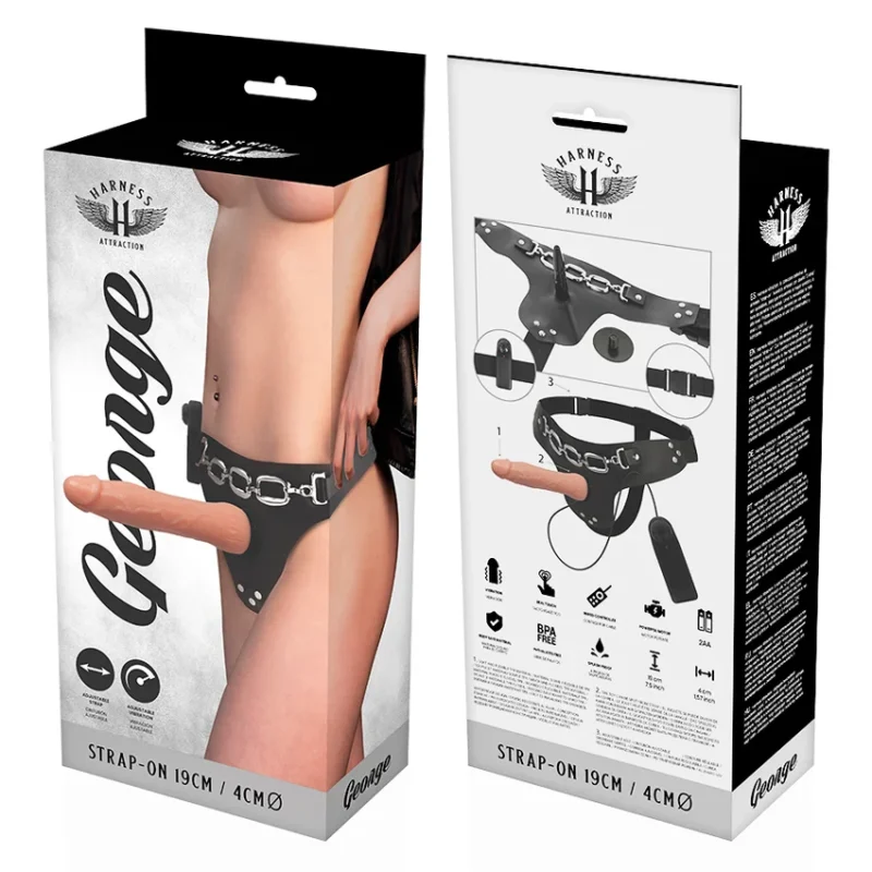 HARNESS ATTRACTION - Rnes George Realistico Vibrador 19 Cm -O- 4 Cm- - Imagen 8