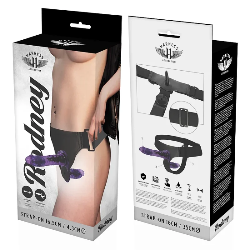 HARNESS ATTRACTION - Rodney Doble Penetración Vibrador 18 Cm -O- 3.5 Cm- - Imagen 7