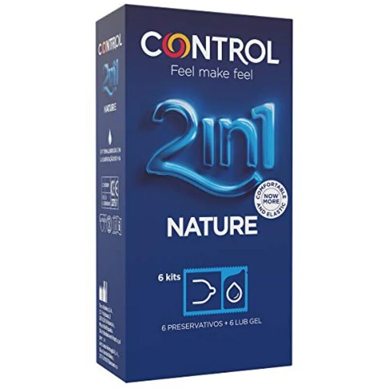 CONTROL - Duo Natura 2-1 Preservativo + Gel 6 Uds--