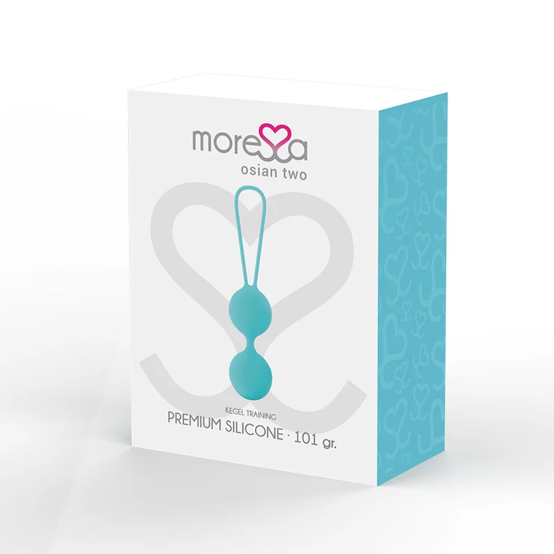 MORESSA - Osian Two Entrenamiento Suelo Pelvico 101gr Premium Silicona Turquesa - Imagen 4