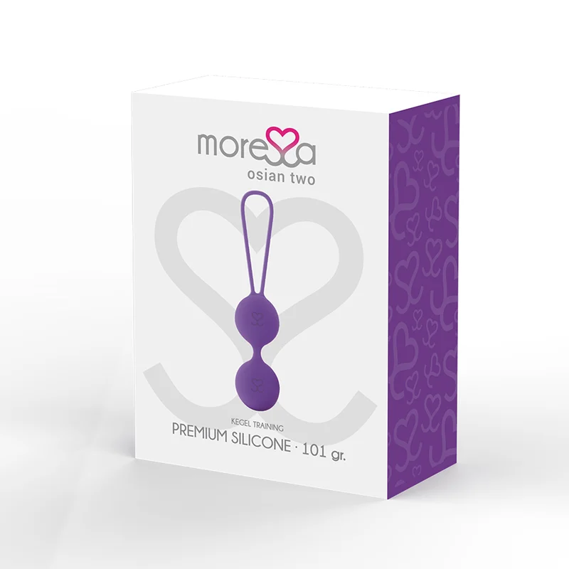 MORESSA - Osian Two Entrenamiento Suelo Pelvico 101gr Premium Silicona Lila - Imagen 4