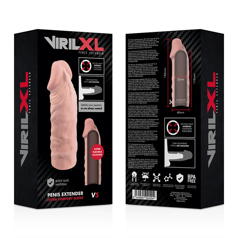 VIRILXL - Extension De Pene Liquid Silicone V5 Natural - Imagen 10