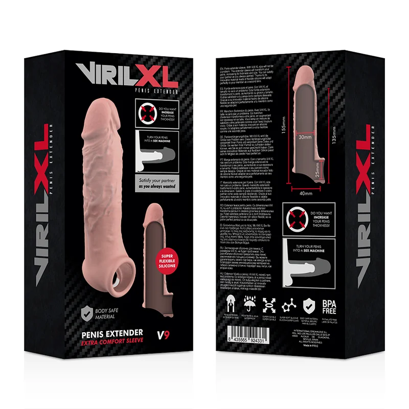 VIRILXL - Extension De Pene Liquid Silicone V9 Natural - Imagen 10