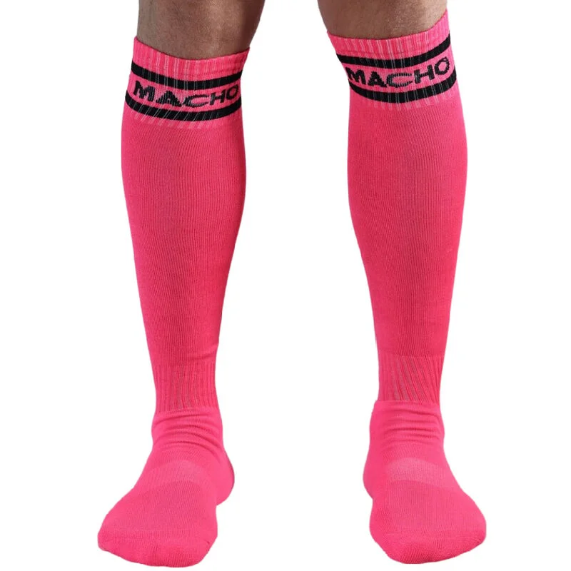 MACHO - Calcetines Largos Talla Unica Rosa